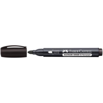 Marker permanentny nr 52/23 czarny okrągła końcówka 157899 Faber-Castell Marker permanentny nr 52/23 czarny okrągła końcówka 157899 Faber-Castell