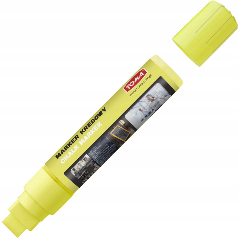 Markery kredowe końcówka 15x8mm żółte TO-290 72 TOMA Markery kredowe końcówka 15x8mm żółte TO-290 72 TOMA