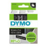 Taśma biały nadruk na czarnym 12mm x 7m DYMO S0720610