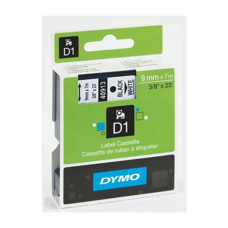 Taśma 9mm/7m czarny /biała 40913 DYMO S0720680