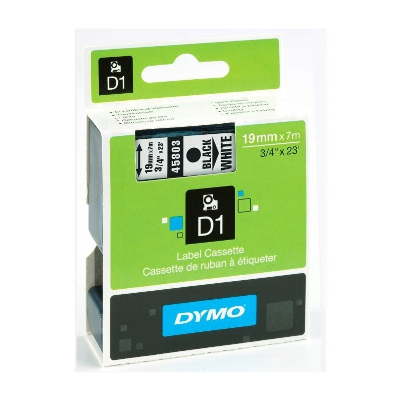 Taśma 19mm/7mm czarny /biała 45803 DYMO S0720830