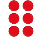 Magnesy do tablic 20mm czerwone (6szt.) GM400-C6 TETIS