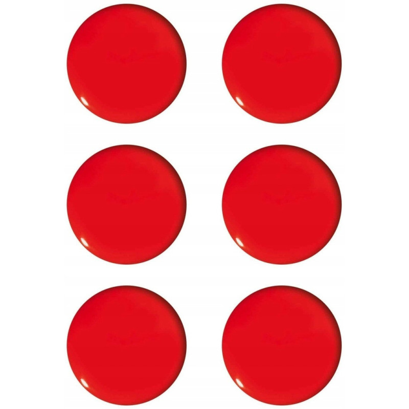 Magnesy do tablic 20mm czerwone (6szt.) GM400-C6 TETIS