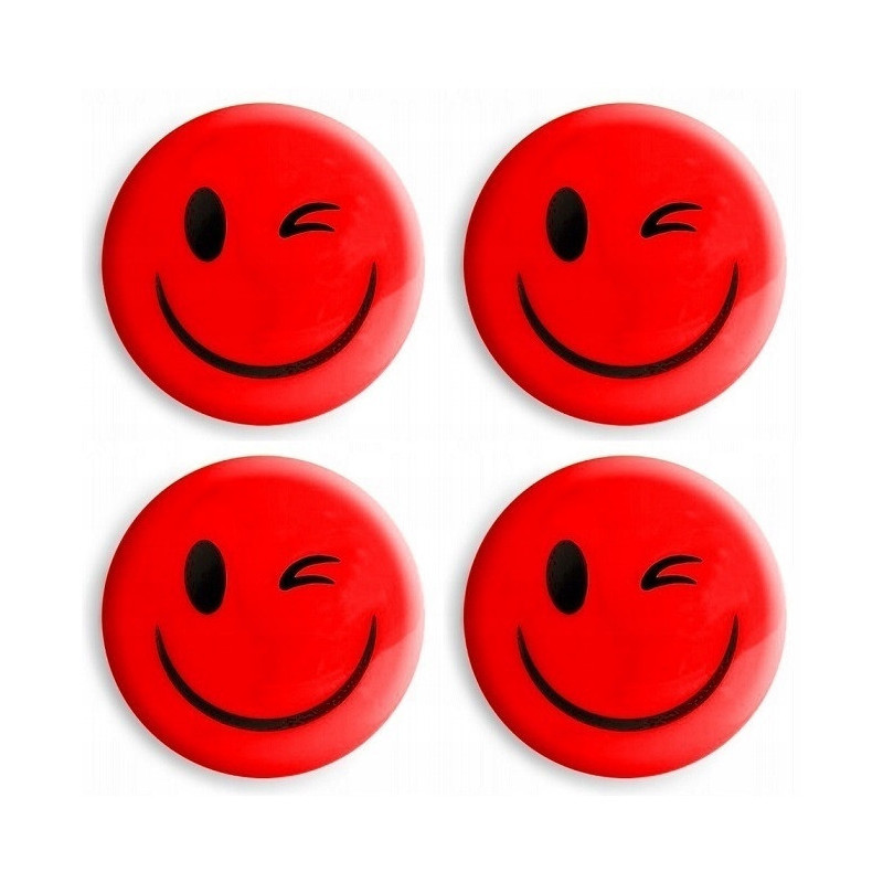 Magnesy do tablic czerwone uśmiechy 40mm (4szt.) GM303-SC4 TETIS