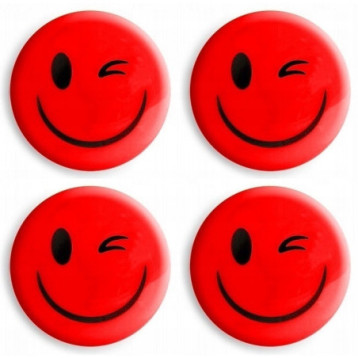 Magnesy do tablic czerwone uśmiechy 40mm (4szt.) GM303-SC4 TETIS