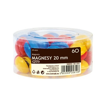Magnesy GR-6020 20mm 60szt. 130-1551