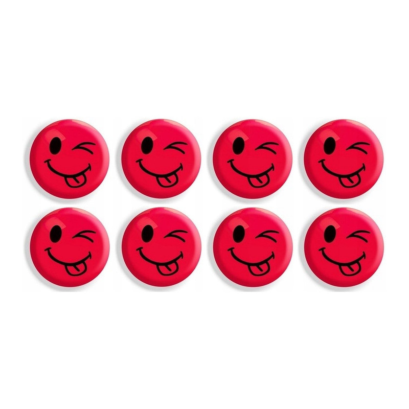 Magnesy do tablic czerwone języczki 20mm/8 GM300-TC8 TETIS