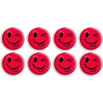 Magnesy do tablic czerwone języczki 20mm/8 GM300-TC8 TETIS