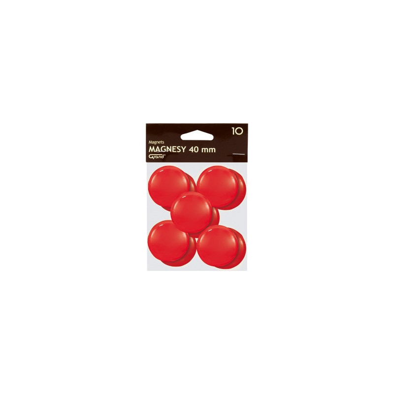 Magnesy 40mm czerwone (10szt.) 130-1701 GRAND
