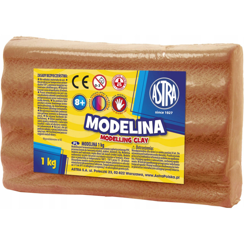 Modelina termoutwardzalna 1kg brązowa 304111002 ASTRA