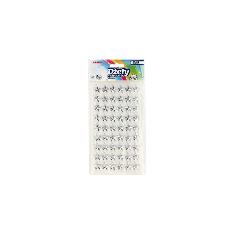 Naklejki dżety gwiazdki srebrne 10mm DS41 BREWIS