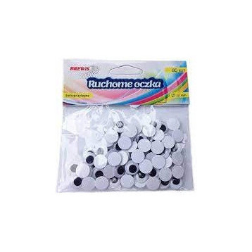 Oczka ruchome 12mm samoprzylepne (80szt) RO8 BREWIS