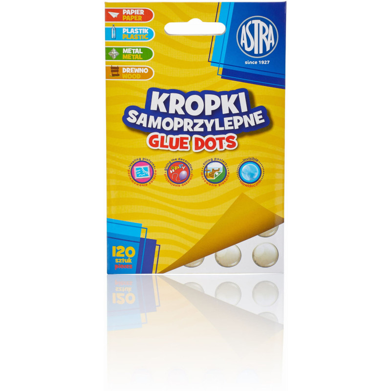 Kropki samoprzylepne 120 sztuk Masa mocująca GLUE DOTS 401119002 ASTRA