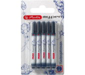 Naboje atramentowe MY.PEN długie 5 sztuk niebieskie 10999852 HERLITZ