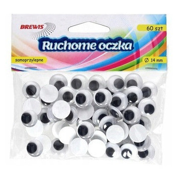 Oczka ruchome 14mm samoprzylepne (60szt.) RO09 Brewis