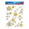 Naklejki foliowe Z-Design na okno - złote i srebrne gwiazdki 52952 AVERY ZWECKFORM