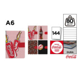 Notatnik A6 144k. linia napoje COCA-COLA mix wzorów CC021 MP Poland