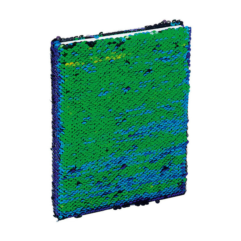 Notanik z cekinami A5 96k linia zielono-czarny 150-1428 GRAND