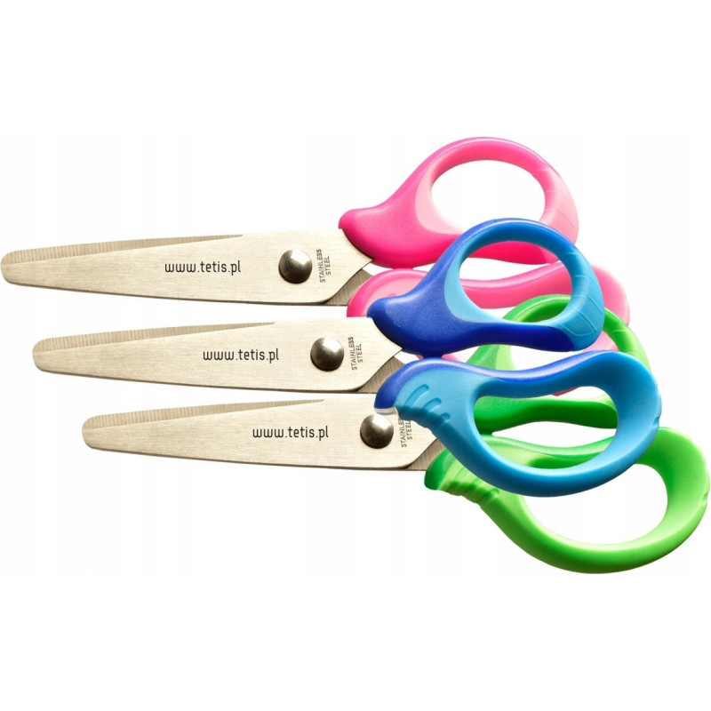 Nożyczki szkolne 5&acute  mix 3kol. GN255-M TETIS