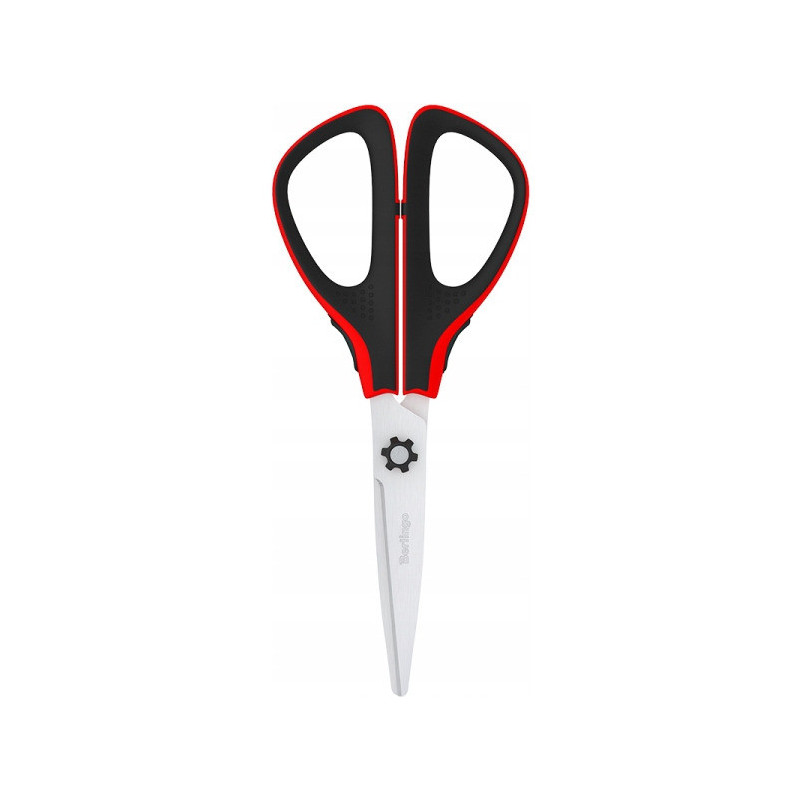 Nożyczki 17,5cm Easycut 300 soft grip czerwone 326316 BERLINGO