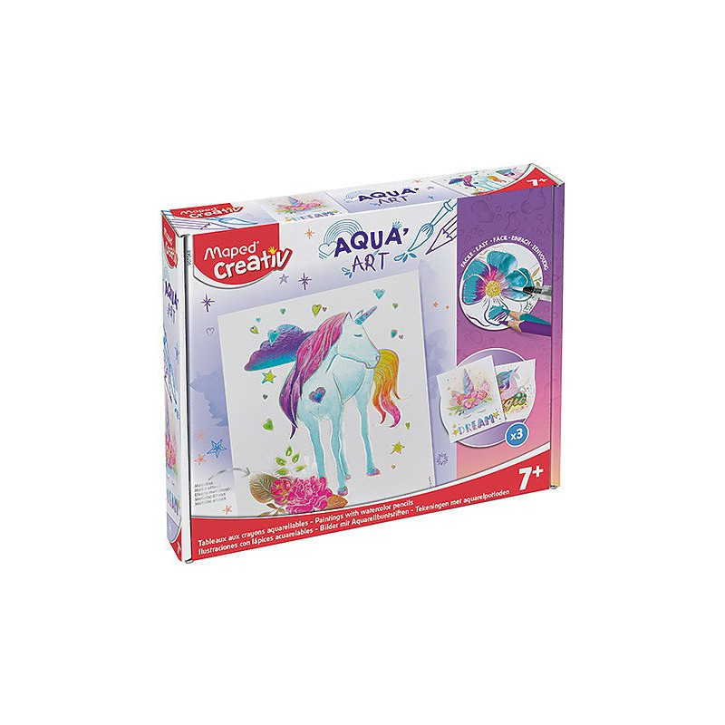 Creativ Aqua Art - obrazy akwarelowe motyw jednorożec 907048