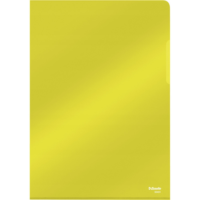 Ofertówki krystaliczne na dokumenty A4 150mic 25 sztuk żółte 55431 ESSELTE