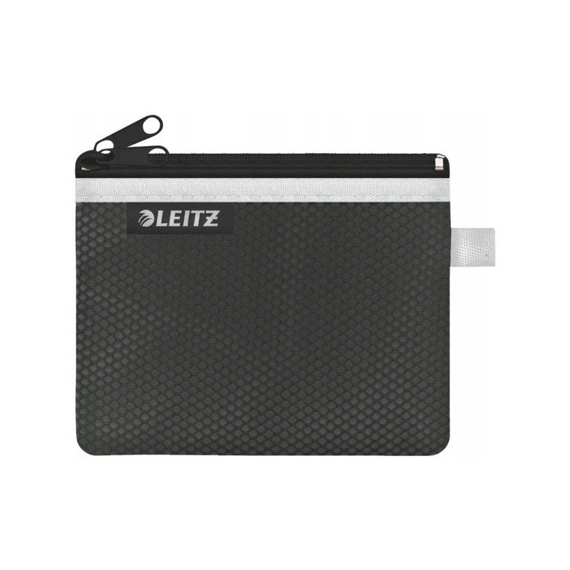 Koszulka z suwakiem z dwoma przegródkami Leitz WOW, rozmiar S, czarna 40110095