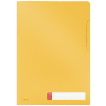 Folder A4 z kieszonką na etykietę, żółty 47080019 LEITZ Folder A4 z kieszonką na etykietę, żółty 47080019 LEITZ