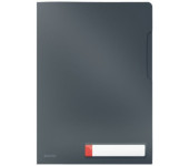 Folder A4 z kieszonką na etykietę, szara 47080089 LEITZ