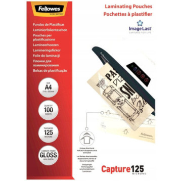 Folia do laminacji FELLOWES 125 mic A4 100szt 5307407 Folia do laminacji FELLOWES 125 mic A4 100szt 5307407