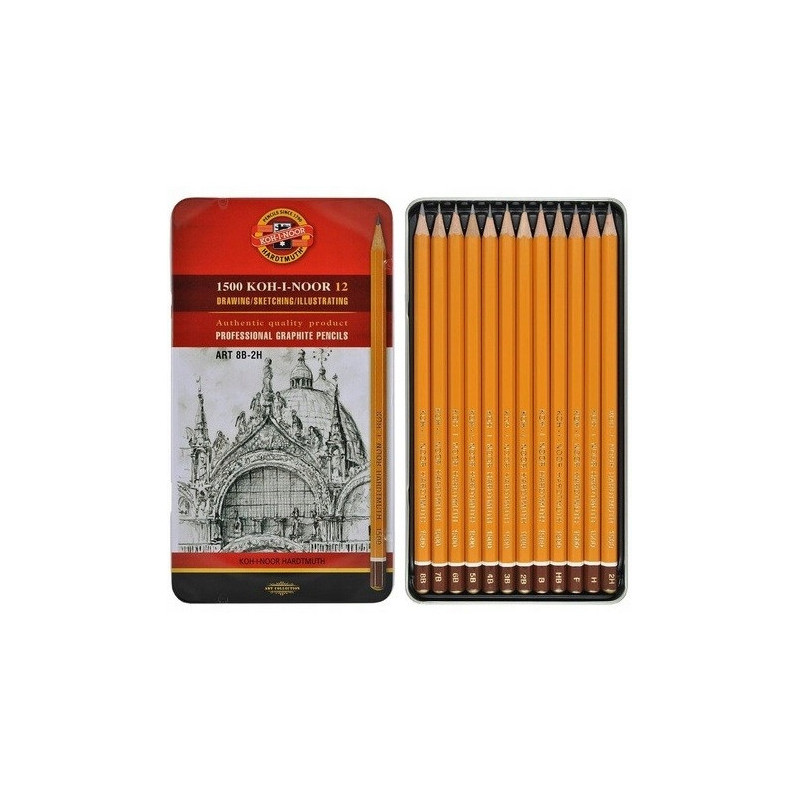 Ołówek grafitowy ART komplet 8B-2H 12szt. 1502/II KOH-I-NOOR