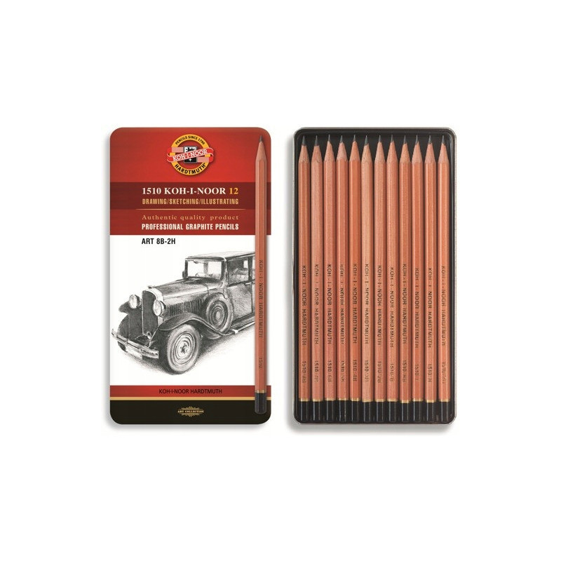 Ołówek grafitowy 1512 ART NATUR 8B-2H komplet 12 szt. KOH-I-NOOR