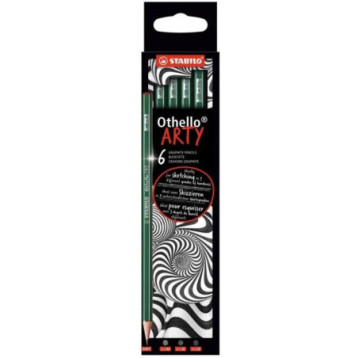 Ołówek drewniany STABILO Othello 6 szt. ARTY Soft (2 2B, 2 3B, 2 4B) 282/6-21-1-20 STABILO