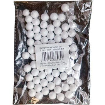 Kulki styropianowe 1cm, (48 sztuk) SB1 BREWIS Kulki styropianowe 1cm, (48 sztuk) SB1 BREWIS