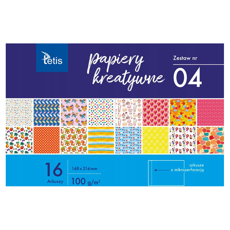 Zeszyt papierów kreatywnych A5 16k 100g KB029-04 TETIS