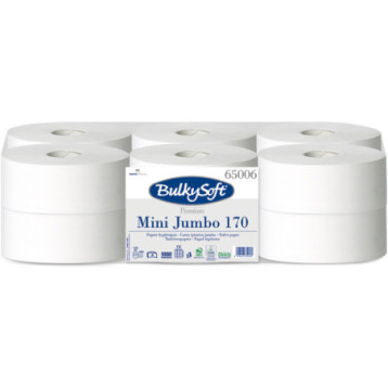 Papier toaletowy Mini Jumbo 170m (12szt) 65006 PREMIUM BulkySoft 100% celuloza Papier toaletowy Mini Jumbo 170m (12szt) 65006 PREMIUM BulkySoft 100% celuloza