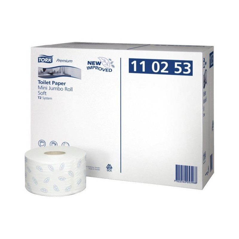 Papier toaletowy TORK T2 Premium Mini JUMBO makulatura/biały (12) 2w 170m 110253/2000488