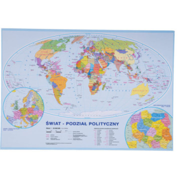 Podkład na biurko MAPA ŚWIATA 55x38 cm KRESKA Podkład na biurko MAPA ŚWIATA 55x38 cm KRESKA