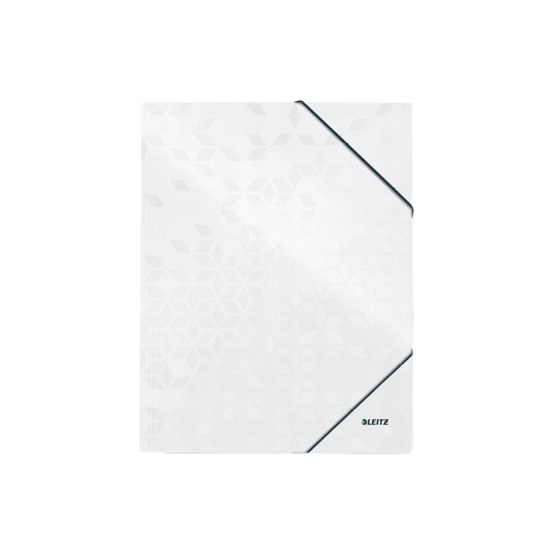 Teczka kartonowa z gumką LEITZ perłowy biała WOW 39820001