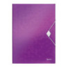 Teczka z gumką LEITZ WOW 15mm 150k A4 fioletowa 45990062