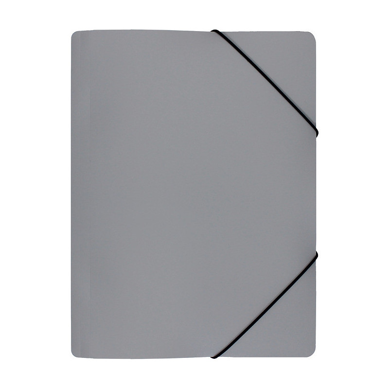 Teczka z gumką szeroka na dokumenty A4 PP s.pomarańczy szara TGS-01-07 BIURFOL