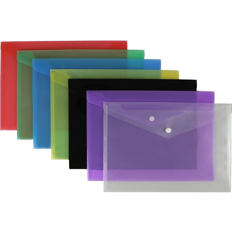 Teczka kopertowa na dokumenty DL satyna PP 12sztuk mix kolorów TKS-03-00 BIURFOL