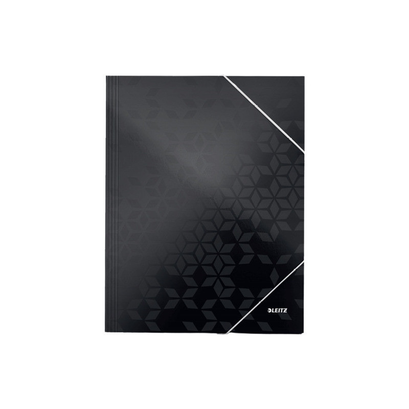 Teczka kartonowa z gumką WOW Leitz, czarna 39820095