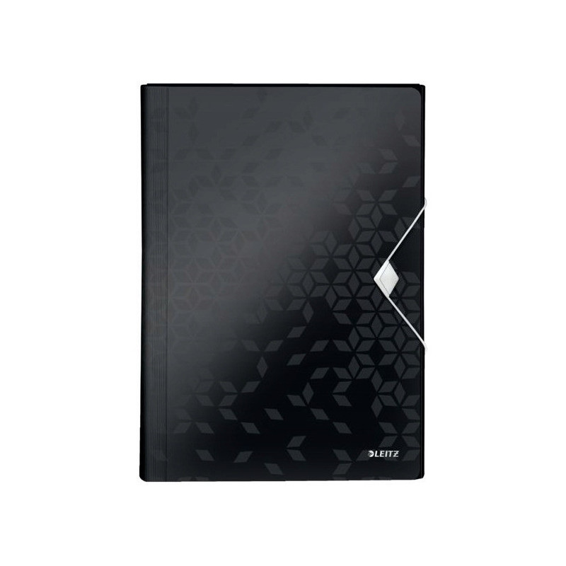 Teczka z 6 przegródkami PP Leitz WOW, czarna 45890095