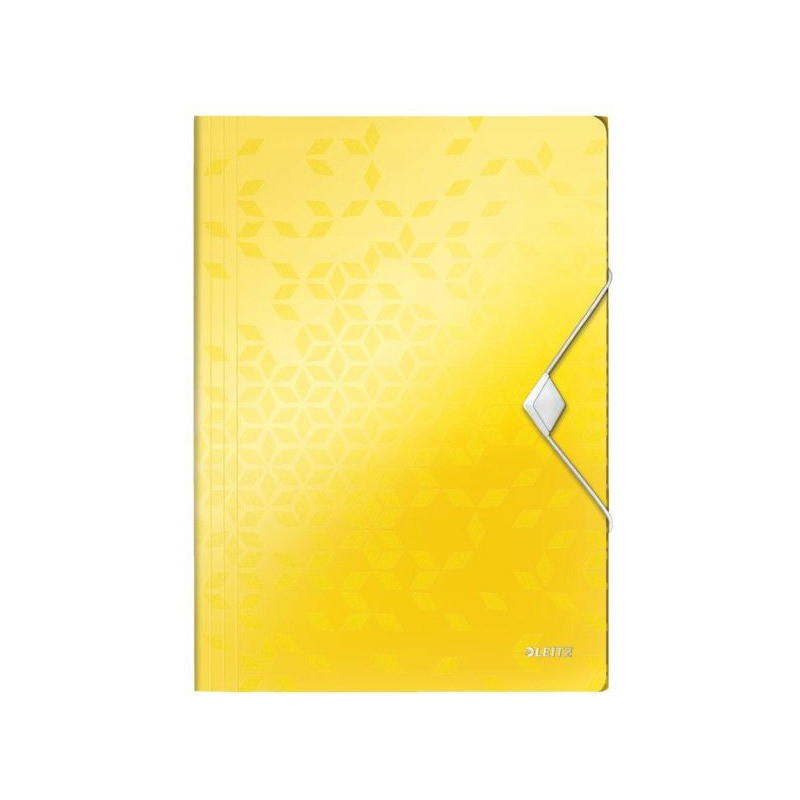 Teczka z gumką PP Leitz WOW, 15mm, żółta 45990016