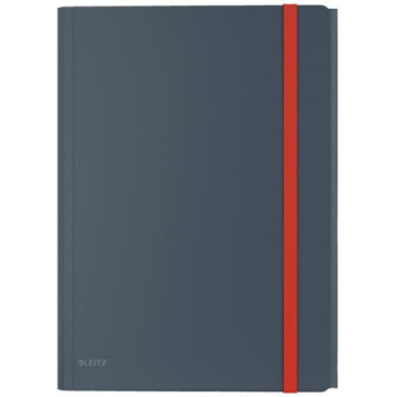 Teczka z gumką i kieszonką, PP, szara 46190089