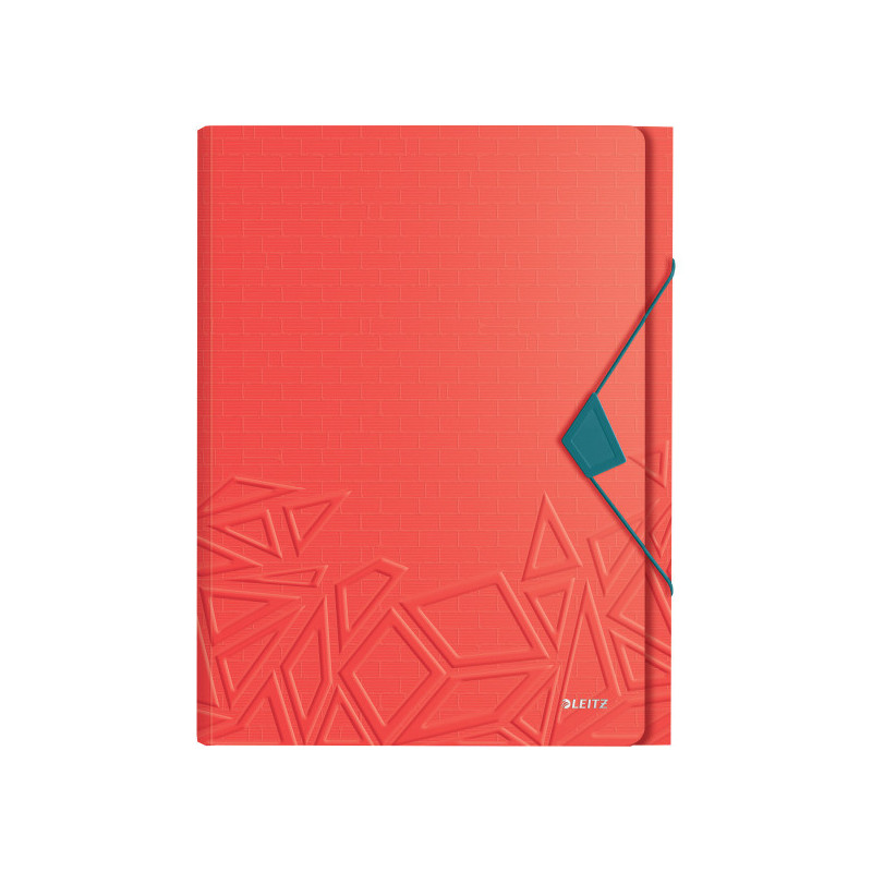 Teczka z przegródkami Leitz Urban Chic, PP, A4, mieści 250 kartek, czerwona 39970020