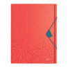 Teczka z przegródkami Leitz Urban Chic, PP, A4, mieści 250 kartek, czerwona 39970020