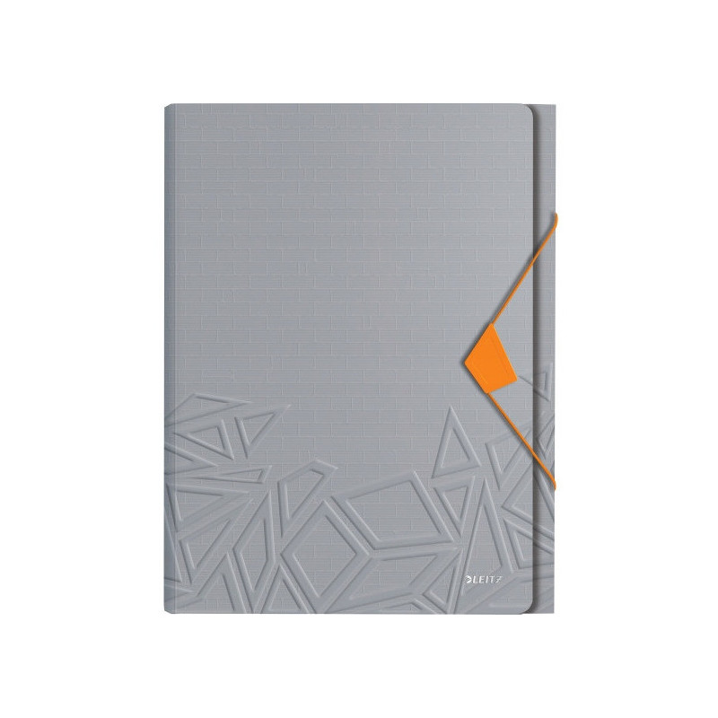 Teczka z przegródkami Leitz Urban Chic, PP, A4, mieści 250 kartek, szara 39970088