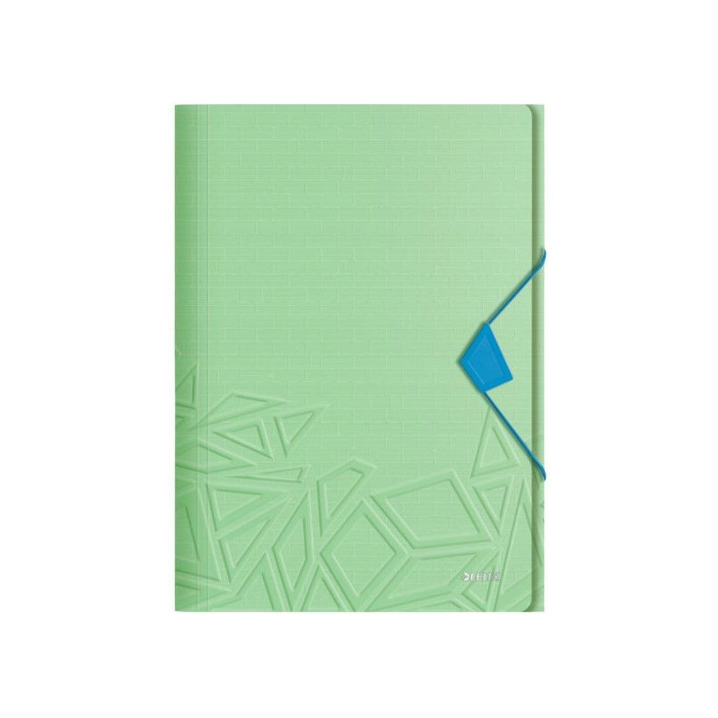 Teczka z gumką Leitz Urban Chic, PP, A4, grzbiet 15 mm, mieści 150 kartek, zielona 46490050